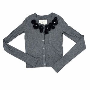 Y2K Abercrombie & Fitch Rhinestone Floral Cardigan Sweater Women’s size XS NEW